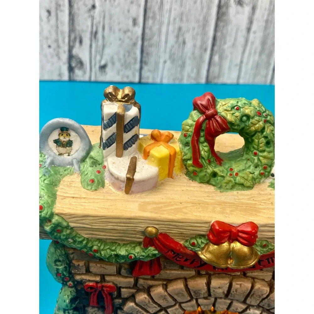 Light Up Christmas Fireplace Village‎ House Tabletop Decor with Lights